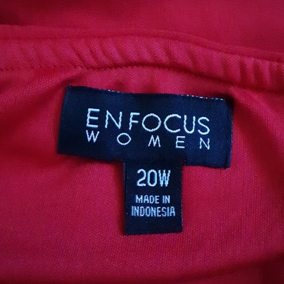ENFOCUS Red Maxi Dress Size 20W - Picture 5 of 5